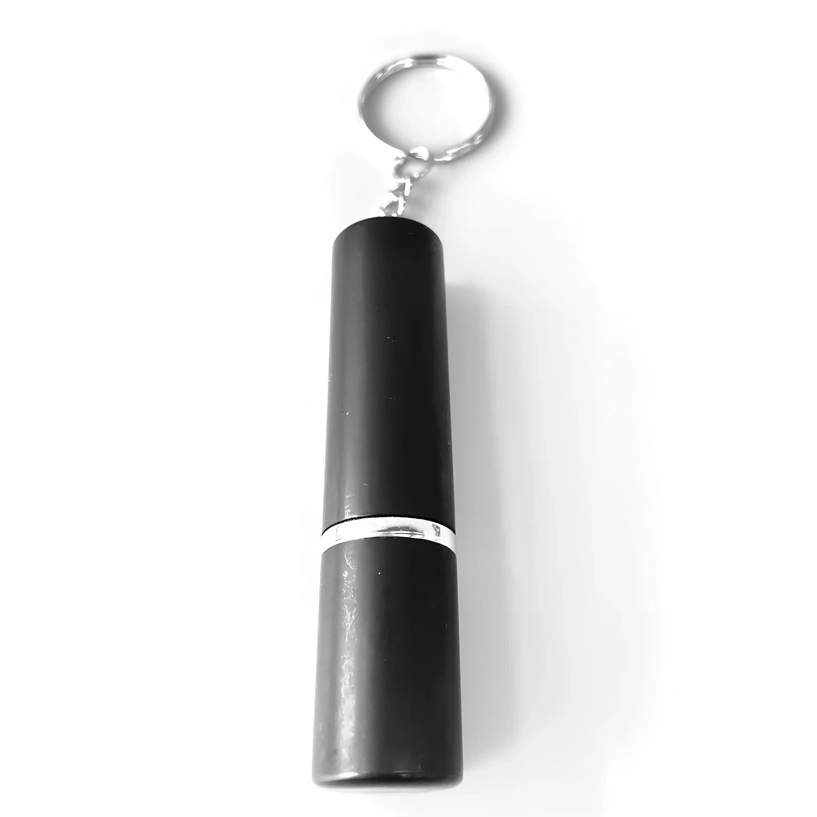 Black self-defence keychain set with alarm, bottle opener, and multiple protection tools