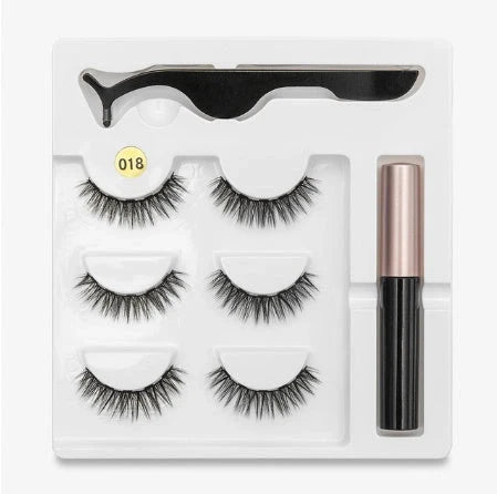 Magnetic false eyelashes set for easy, glue-free application