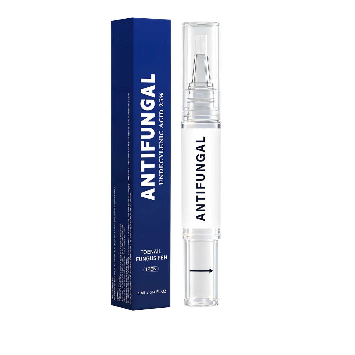 Toenail fungus treatment pen 4ml with brush applicator for topical nail care