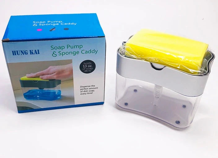 Shopfluxpro_NZ Versatile Soap Dispenser & Sponge Caddy for Effortless Dish Cleaning