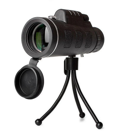 40x60 monocular telescope with compass and phone clip, compact and lightweight for outdoor use