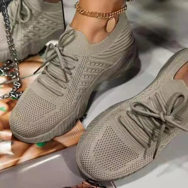 Women's thick bottom casual sneakers in solid colours white, red, blue, black, khaki, grey, pink, light blue