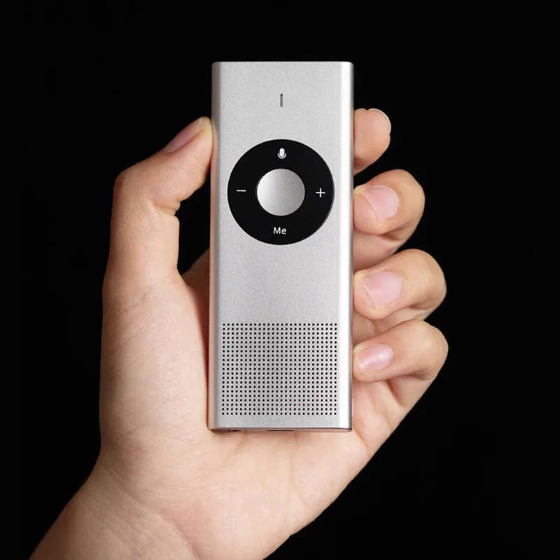 Xiaomi AI Translator portable voice translation device in deep grey supporting 14 languages