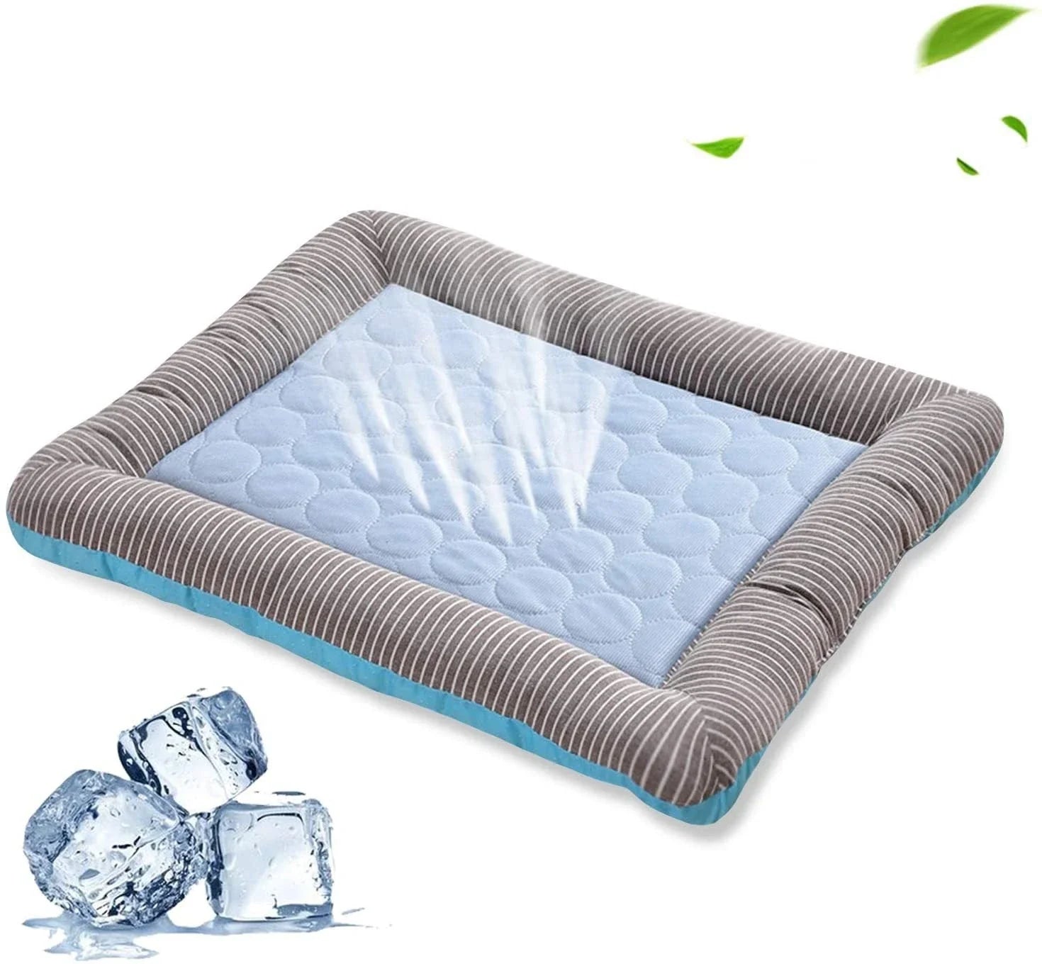 A cozy pet cooling pad made of high-tech cooling cloth to keep your furry friend comfortable and refreshed during the hot summer months.