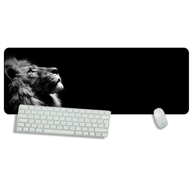 Non-slip mouse pad with calculator design and custom animal heat transfer print in 300x600x2 mm size