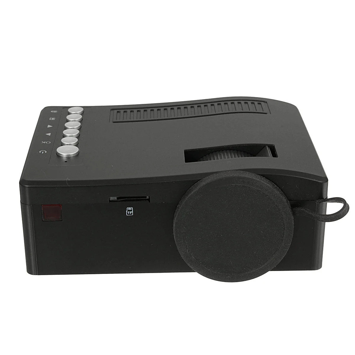 Portable LED Projector with LCD display and coated lens for sharp images