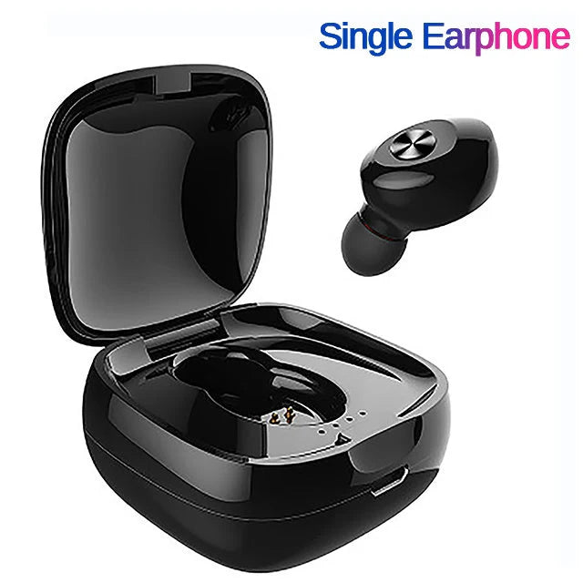 XG-12 Bluetooth TWS Dual Headset with copper ring rubber speakers in black and white