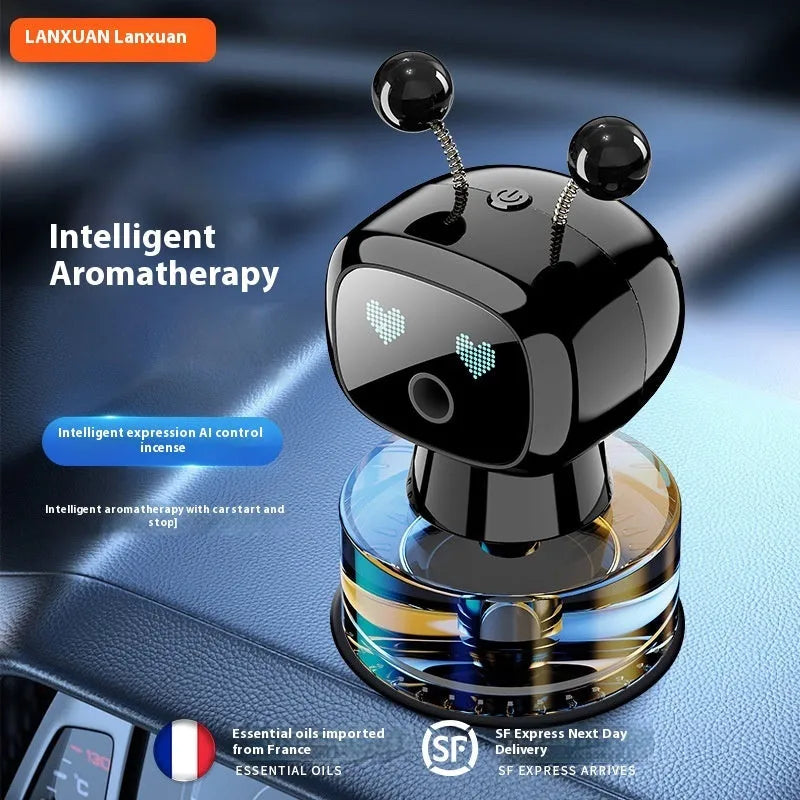 Robot intelligent car aroma diffuser with five fragrance options and 50-100 ml net content
