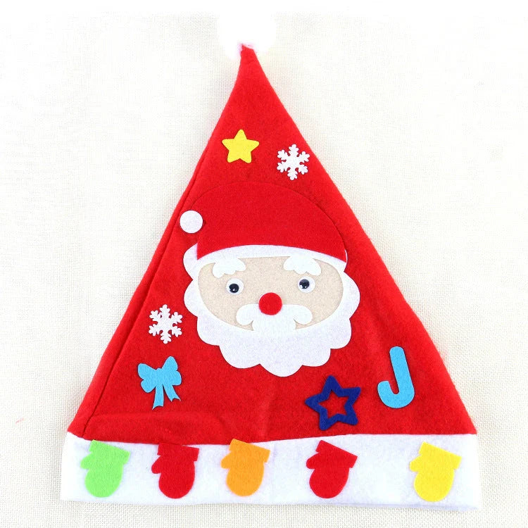 DIY Christmas Hat with festive designs for family fun