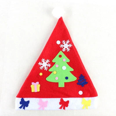 DIY Christmas Hat with festive designs for family fun