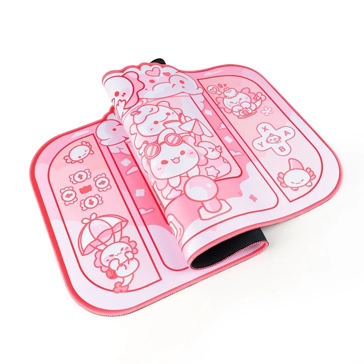 Hexagonal dragon crane machine large mouse pad 75x40cm with cartoon anime design and wrist support