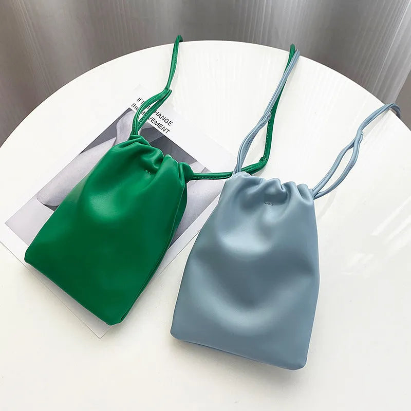 New fashion small Chinese character Fu bag shoulder crossbody bag in soft PU, square vertical shape, available in multiple colours