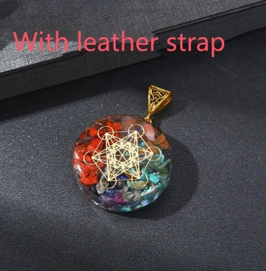 Retro Reiki Healing Energy Crystal Pendant for yoga and meditation, natural stone, 7 chakra alignment