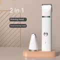 ABS dog grooming shaver with four limit combs, USB cable, and lubricating oil in mint green colour