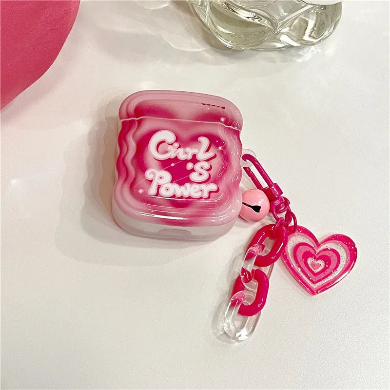 Pink Spice Girl silicone back cover protective case for AirPods Pro