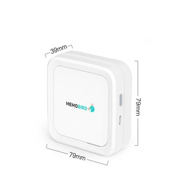 Compact Thermal Pocket Portable Bluetooth Printer with white and pink options