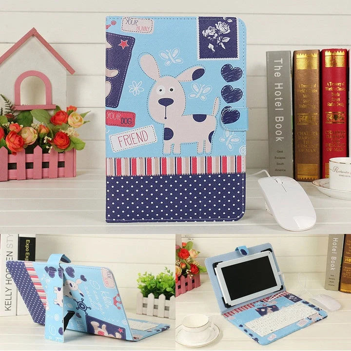 Wireless keyboard case protective cover for Bluetooth devices with compact design