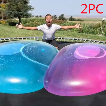 Colorful extra-large inflatable bubble balls in various sizes and vibrant hues, perfect for parties and outdoor fun