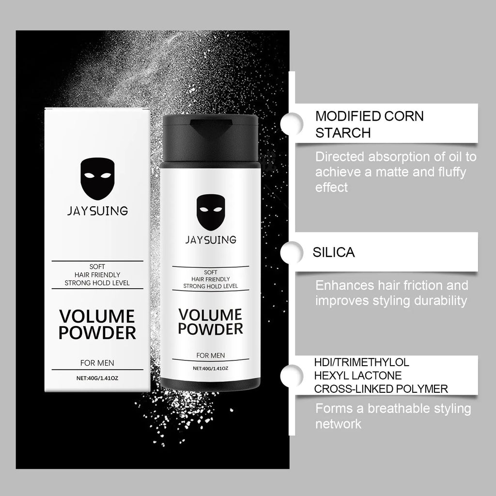 40g hair styling powder container for natural volume without water