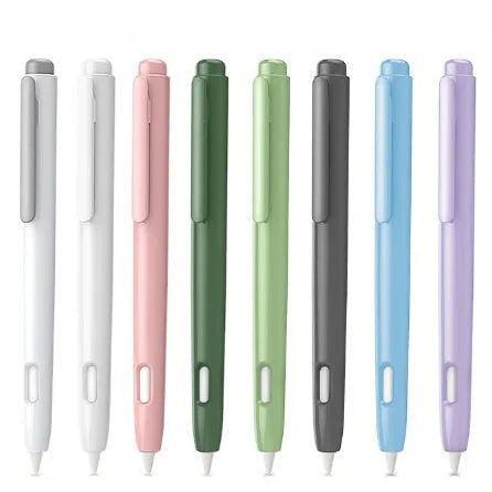 Apple Pencil 2nd Generation silicone protective case in various colours showing anti-fall design.