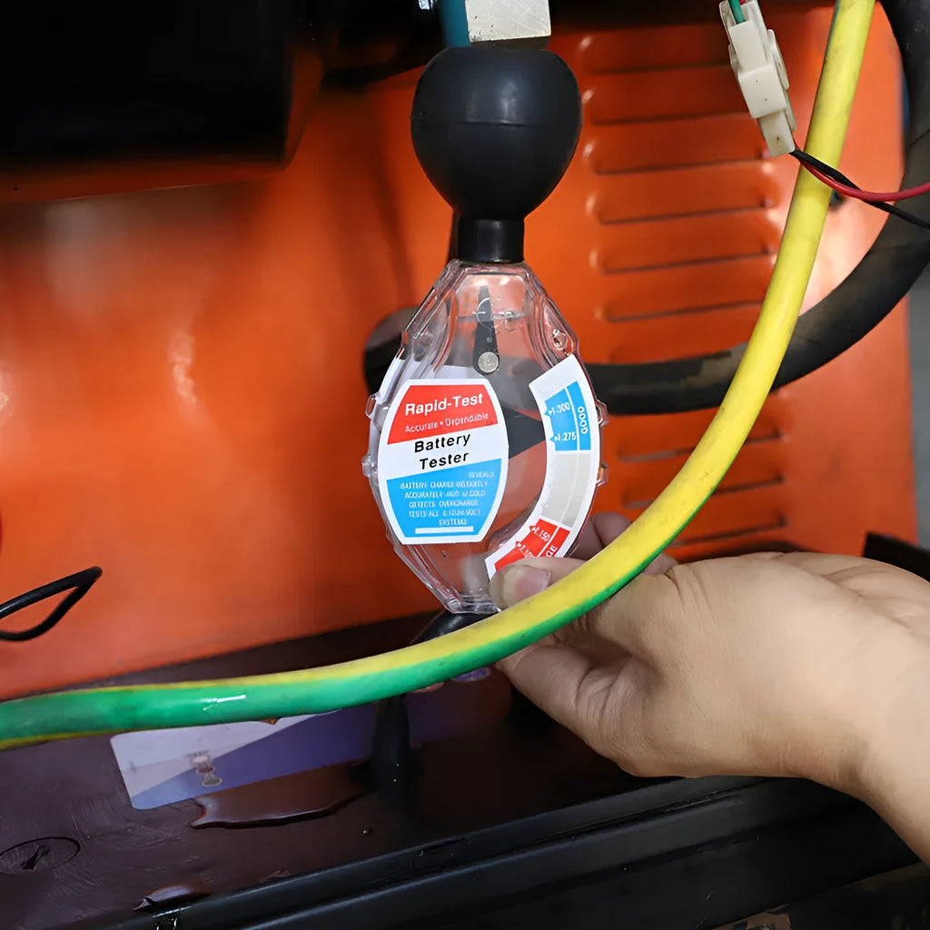 Liquid hydrometer densitometer tool for battery electrolyte testing with suction mechanism