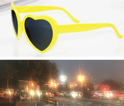 Night Lights Change Love Special Effects Glasses with heart-shaped light transformation
