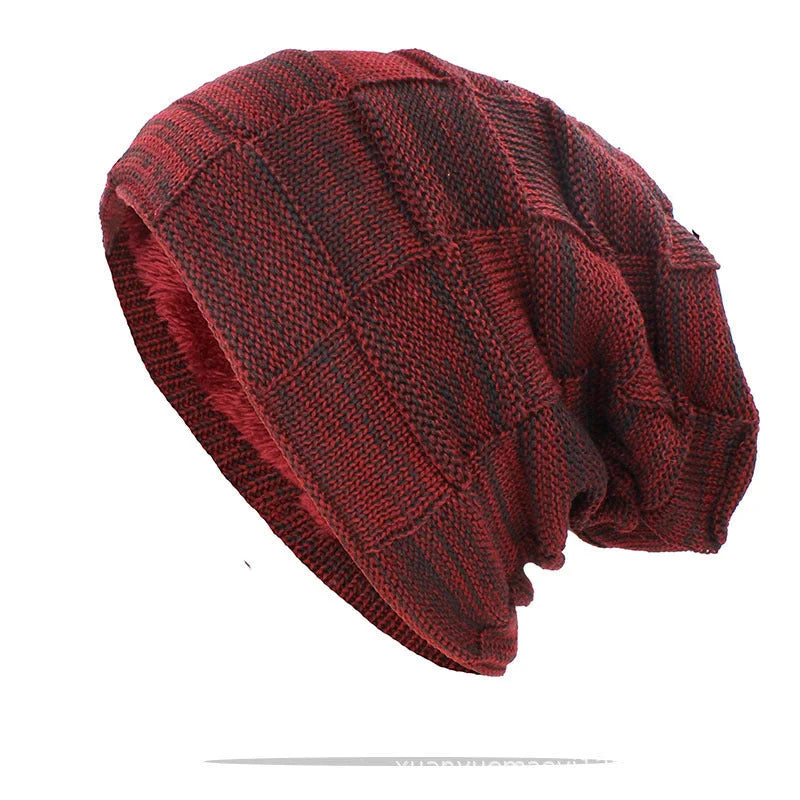Unisex wool knitted beanie in various colors for winter warmth