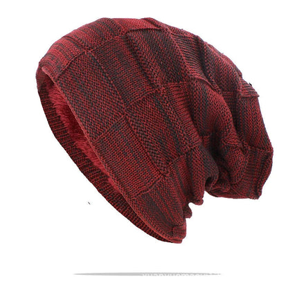 Unisex wool knitted beanie in various colors for winter warmth