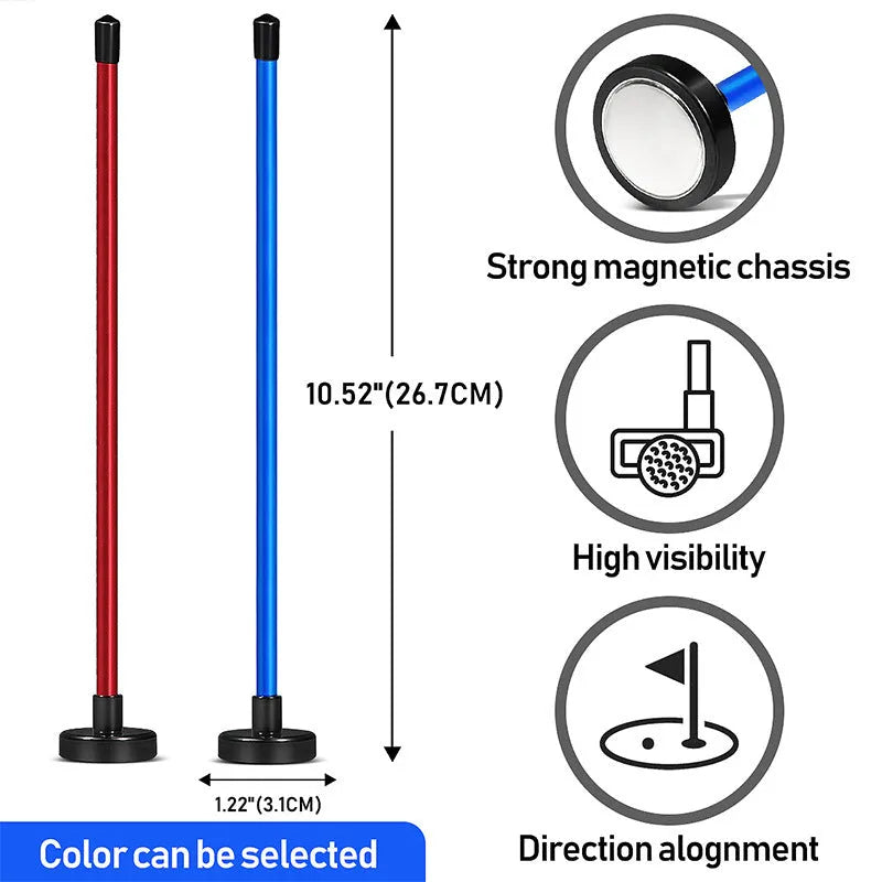 Red aluminium alloy golf swing trainer with magnetic direction baseball bar for alignment practice