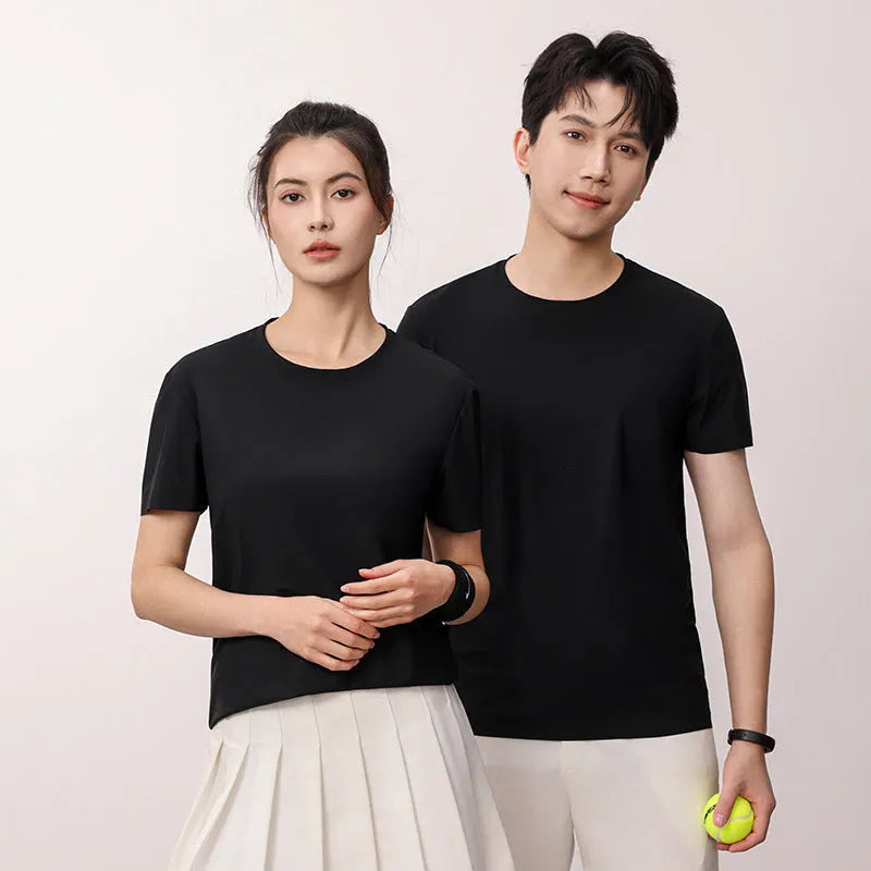 Ice silk quick-drying t-shirt in slim fit with antibacterial and UV protection features