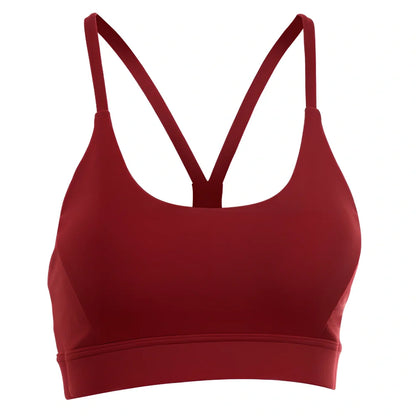 Women's black mesh back triangle push-up sports bra, racerback design for gym and running, sizes S-XL fitting 40-67kg