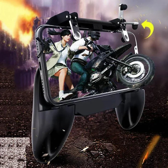 Universal smartphone game controller with mute cooling fan for enhanced gaming comfort