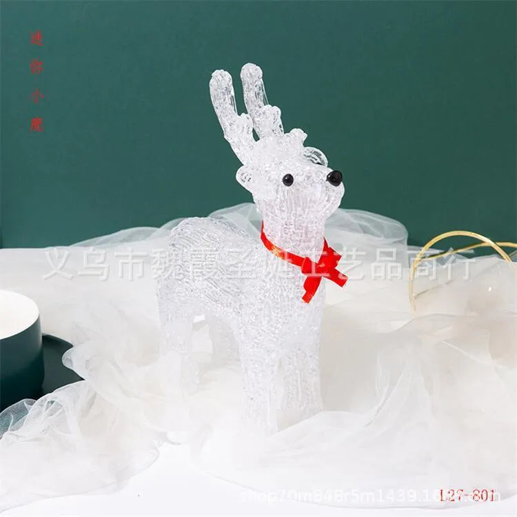 LED acrylic outdoor deer lamp with epoxy finish for Christmas garden decoration