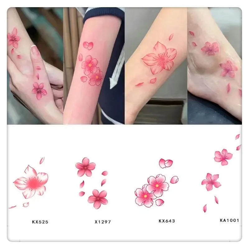 Bare collarbone flower tattoo sticker with four patterns A B C D size 9.6x5.8cm