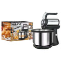 Black household electric flour-mixing machine with 1000W power and compact 28x22x35cm size