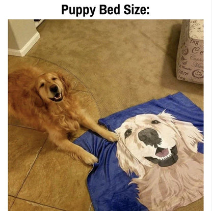 Custom design flannel blanket with knee warm feature, available in multiple sizes