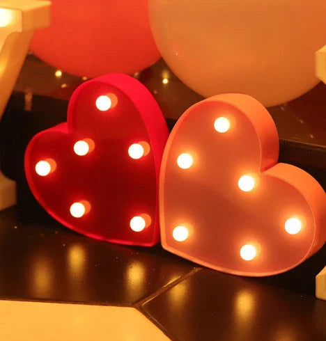 Luminous LED letter and number night light for weddings and parties
