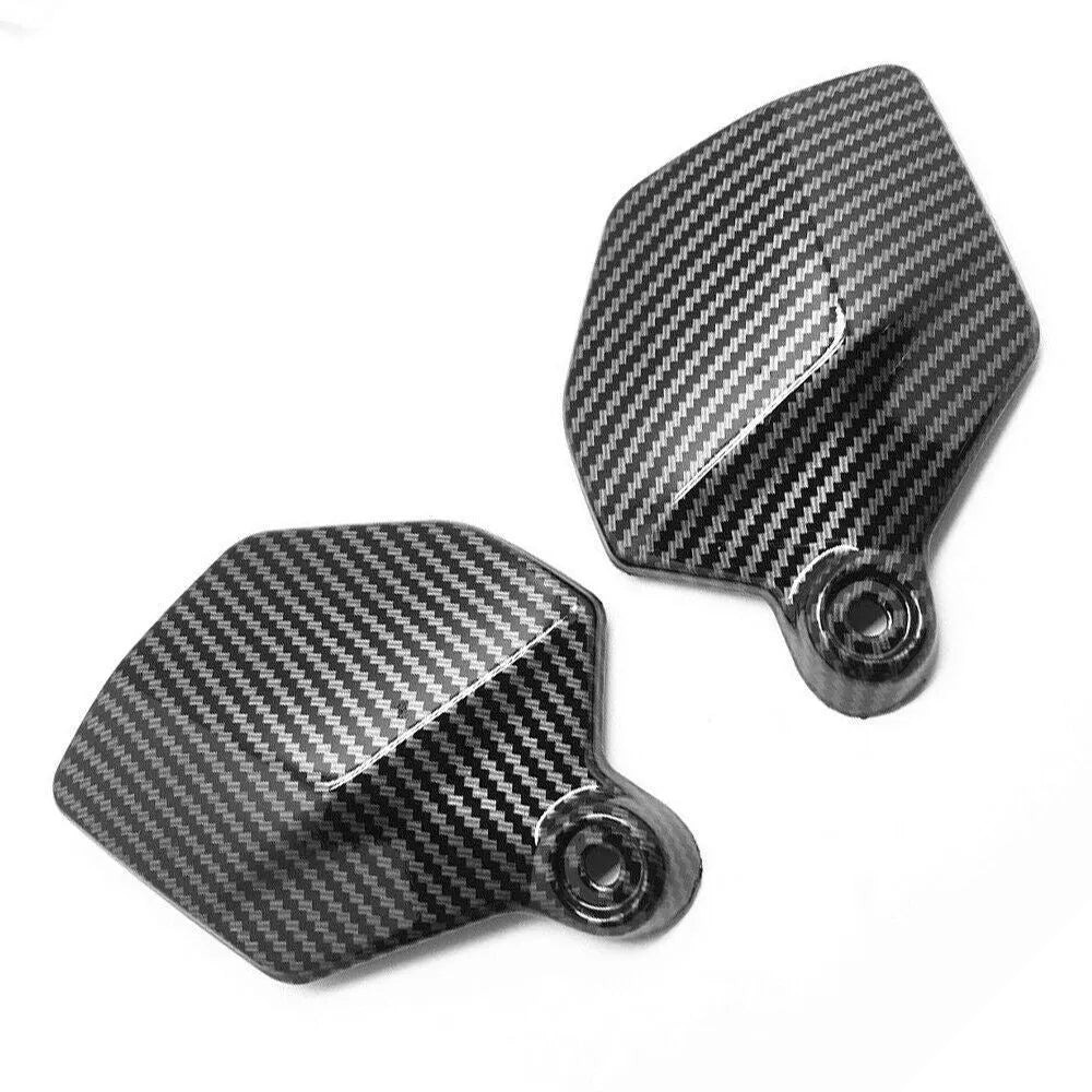 Pair of carbon fibre black ABS fairing covers for Honda CBR1000RR motorcycle side bodywork.