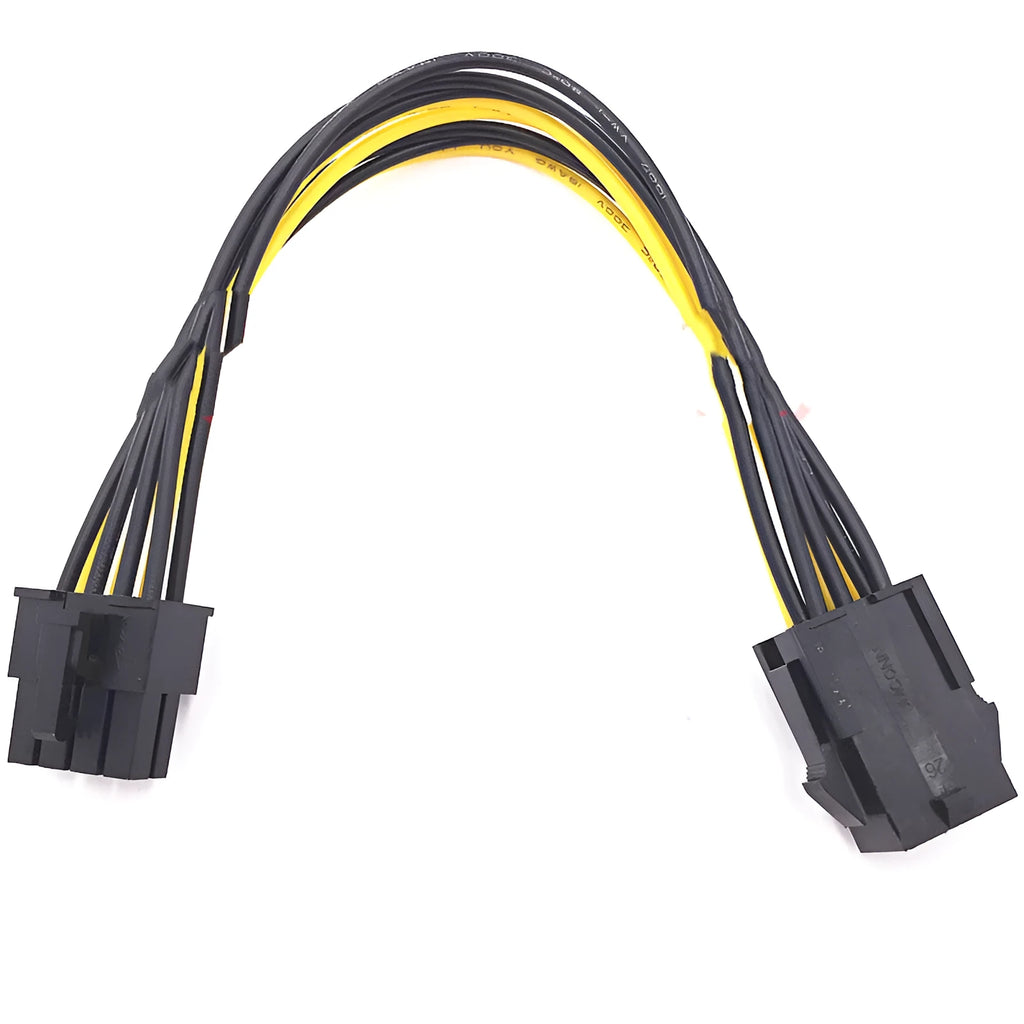6P to 8P graphics card power extension cable 20cm length for PC builds
