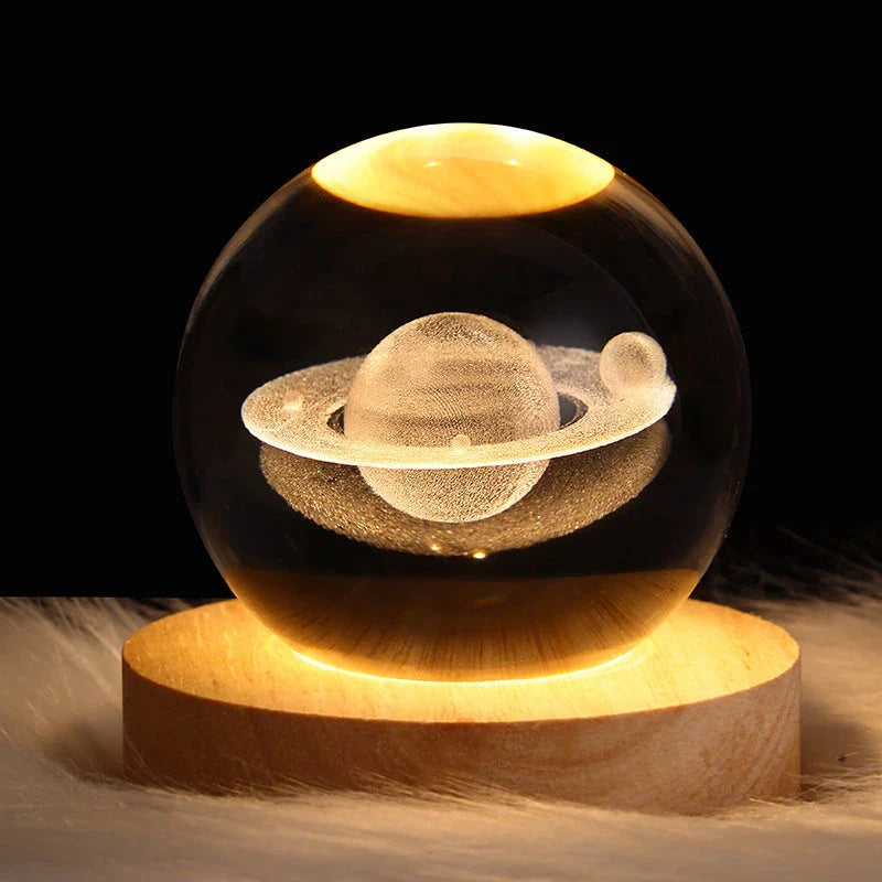 Magical Galaxy Crystal Ball Lamp with captivating 3D celestial lighting effects