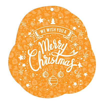 A charming acrylic car-shaped ornament with vibrant colors and a reflective finish, perfect for Christmas decor.