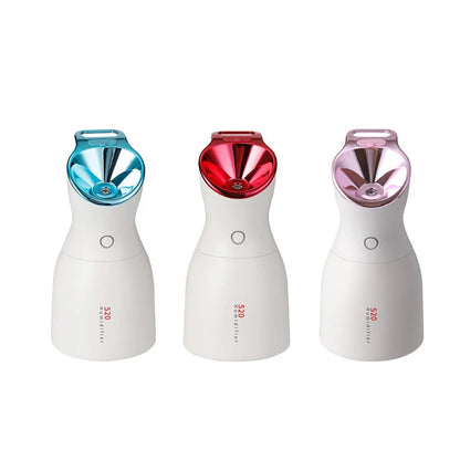 Three-in-one Purple Light Disinfection Lamp Humidifier in blue, pink, and red options