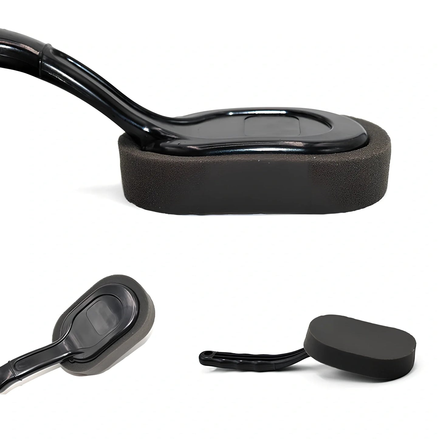 Long handle car tyre wax brush with polyester sponge head for standing application