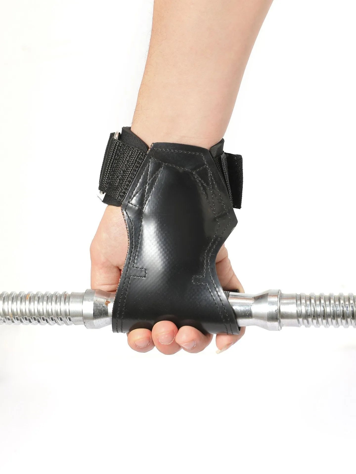Black rubber non-slip palm protection belt for weightlifting barbell dumbbell training