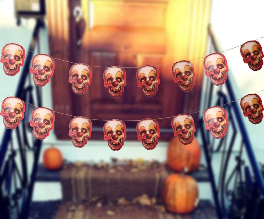 Halloween Horror Knife Flag Pulling Horror Curtain Bed Sheet with multiple spooky designs