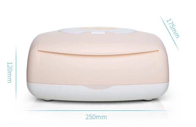 Pink steam-heated baby wipes warmer with double-layered seal design