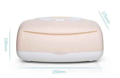 Pink steam-heated baby wipes warmer with double-layered seal design