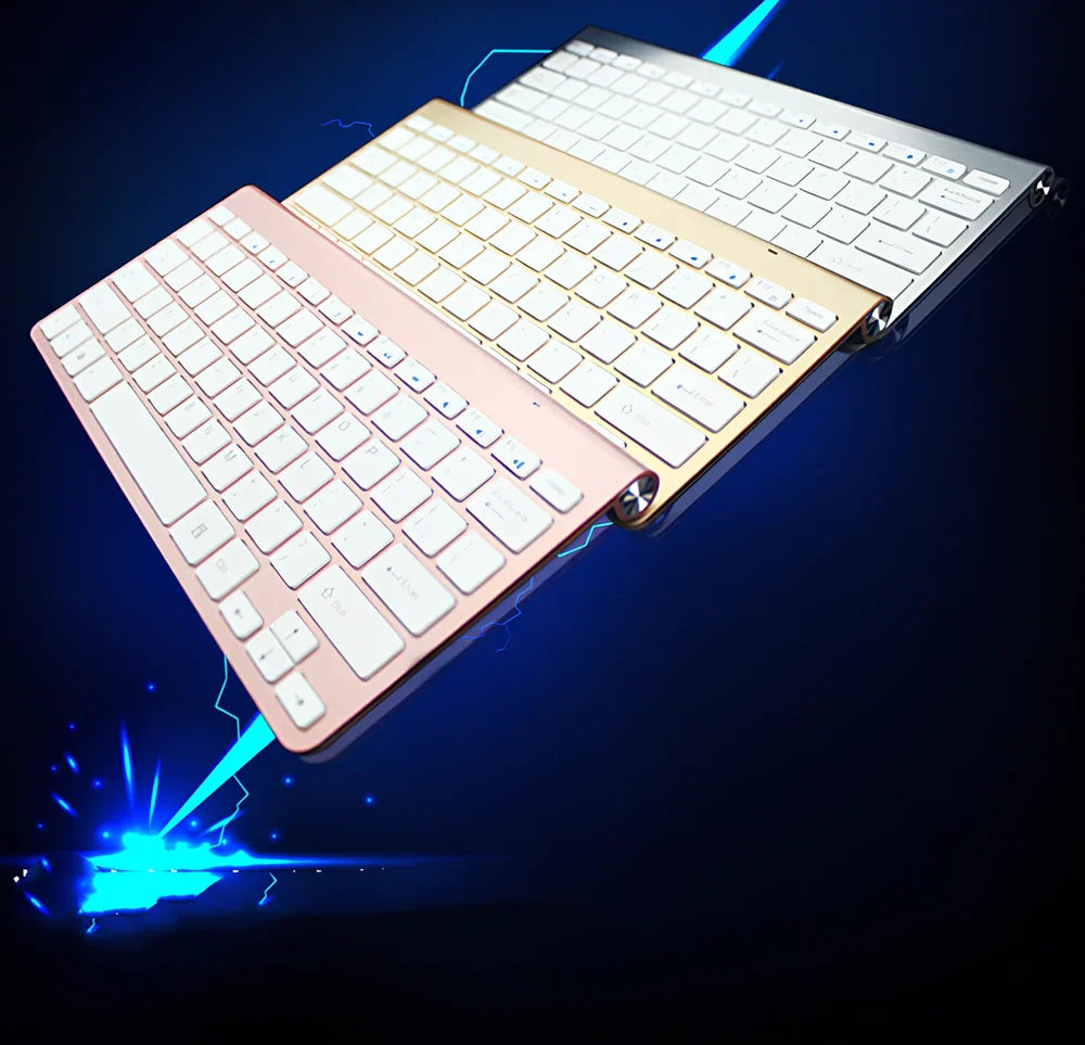 Wireless keyboard and mouse combo set in silver colour with USB receiver