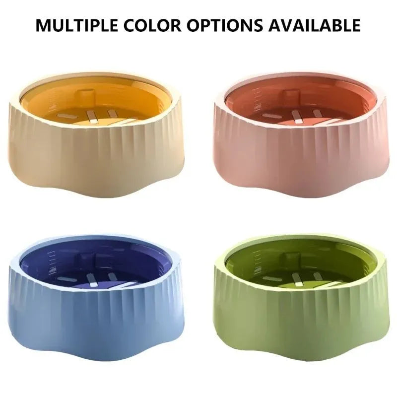 Detachable slow feed pet bowl with internal obstacles in blue, green, pink, or white colours