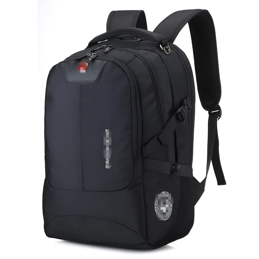 Men's Oxford cloth computer backpack in business style with zipper opening and double straps